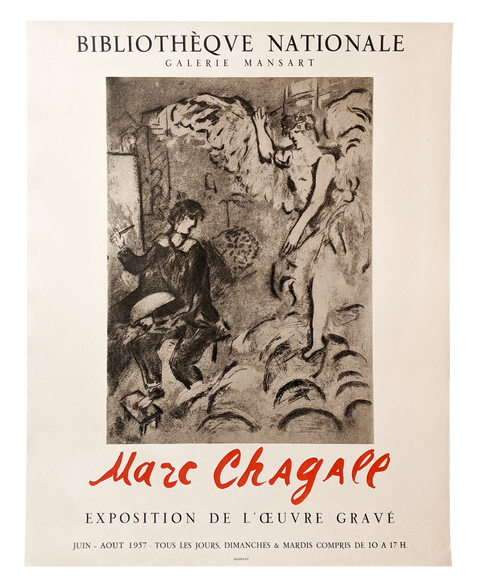 Original Poster Marc Chagall - Galerie Mansart - 1957