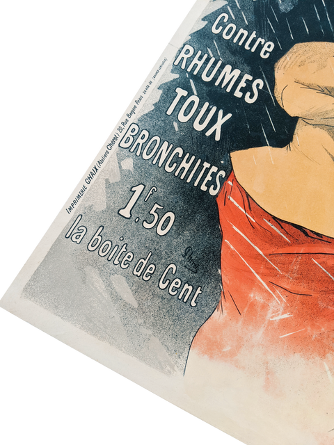 Affiche originale par Jules Chéret, Pastilles Poncelet - 1896