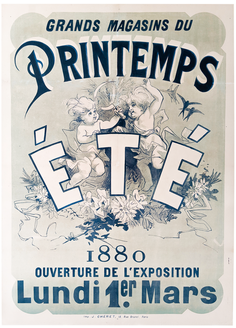 Affiche originale de Jules Chéret "Printemps" 1880
