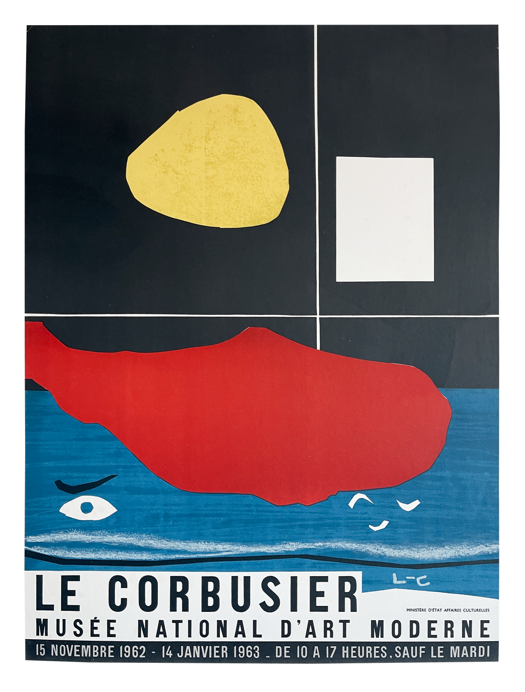 Original exhibition poster Le Corbusier 1962 MOURLOT – nbmposter