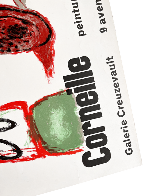 Affiche originale de Corneille - Galerie Creuzevault - 1963