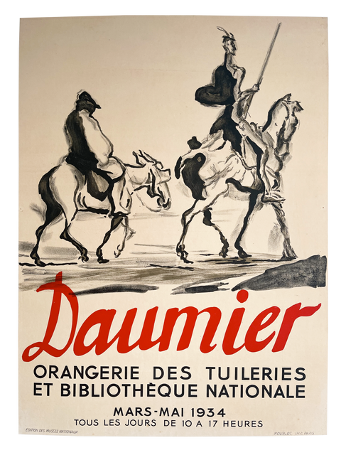Affiche originale Daumier "Orangerie Des Tuileries", Mourlot 1934