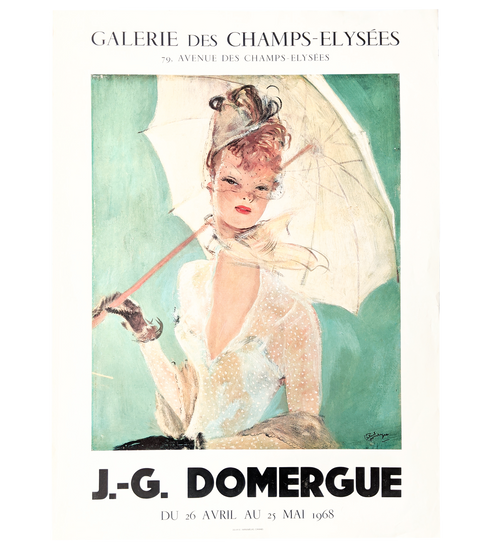 Affiche originale de l'exposition Domergue Champs-Élysées 1968