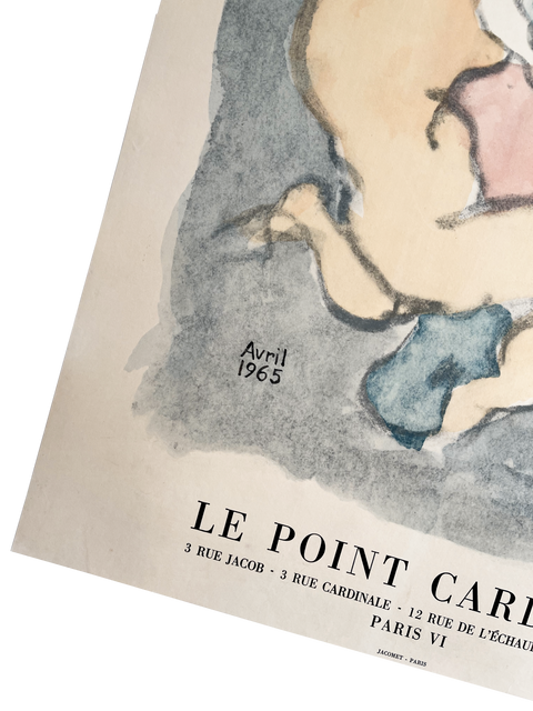 Affiche originale Dorothea Tanning Le Point Cardinal 1965, Paris