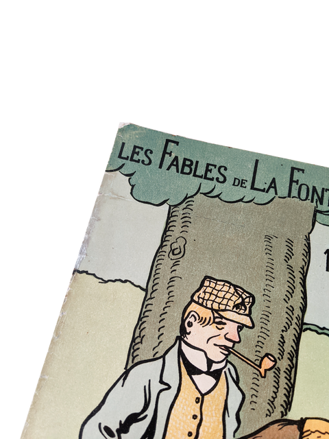Affiche originale Benjamin Rabier "Les Fables De La Fontaine" - L'Ane Et Le Chien - 1939