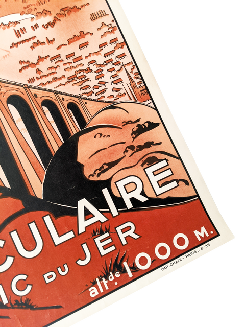 Original Poster Funiculaire Chemin De Fer, Lourdes
