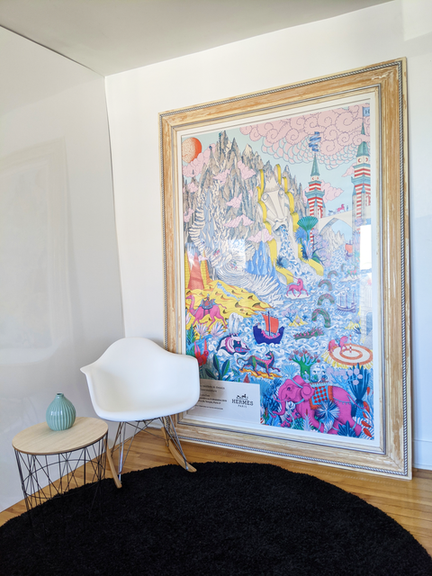 Affiche Originale Hermès Carré 2019 - GRAND FORMAT - 1,20x1,80m