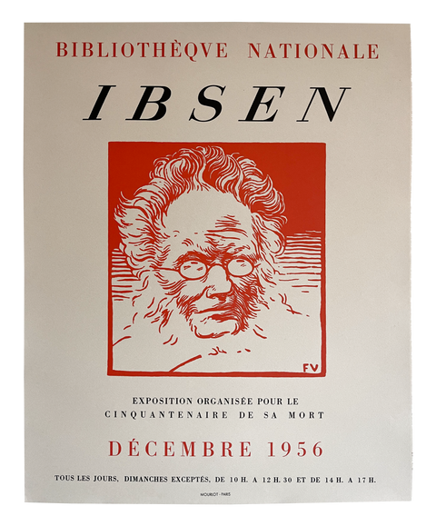 Affiche originale d'exposition Ibsen 1956 - Mourlot (Papier d'Archivage)