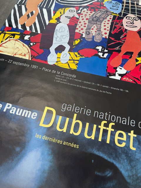 Affiche originale de Jean Dubuffet Galerie Nationale - Place de la Concorde, 1991