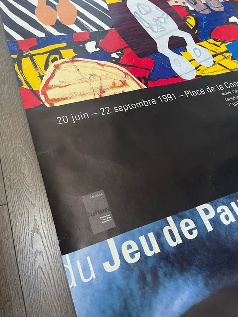 Affiche originale de Jean Dubuffet Galerie Nationale - Place de la Concorde, 1991