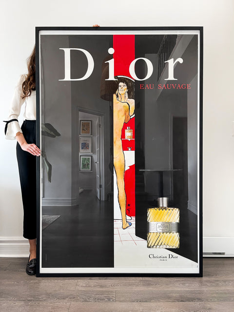 Original Dior Poster By Rene Gruau - 1979