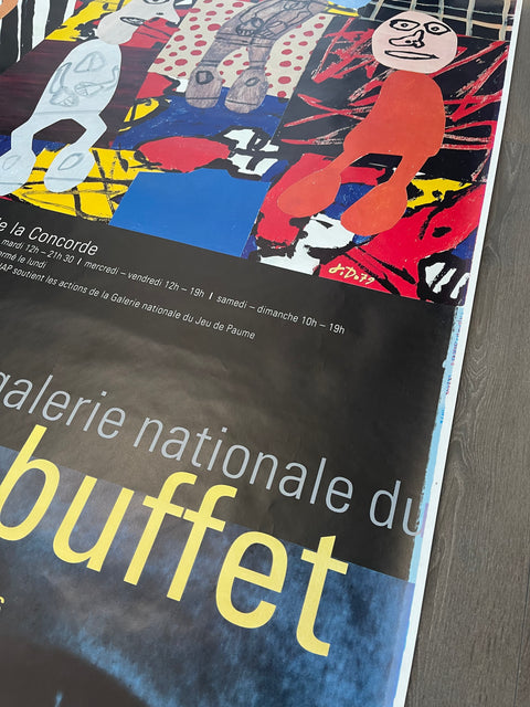 Affiche originale de Jean Dubuffet Galerie Nationale - Place de la Concorde, 1991