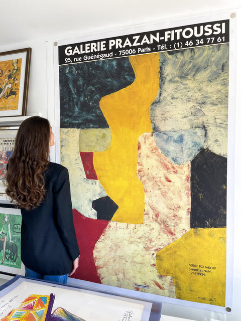Affiche originale Serge Poliakoff 1980, Galerie Prazan-Fitoussi - Paris