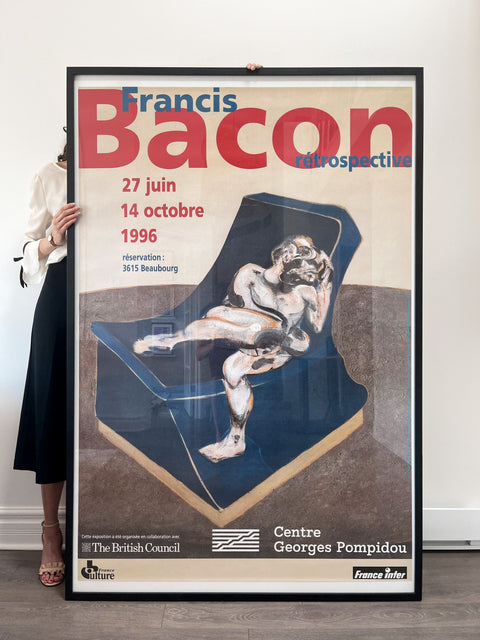 Affiche originale Francis Bacon - Centre Pompidou - 1996