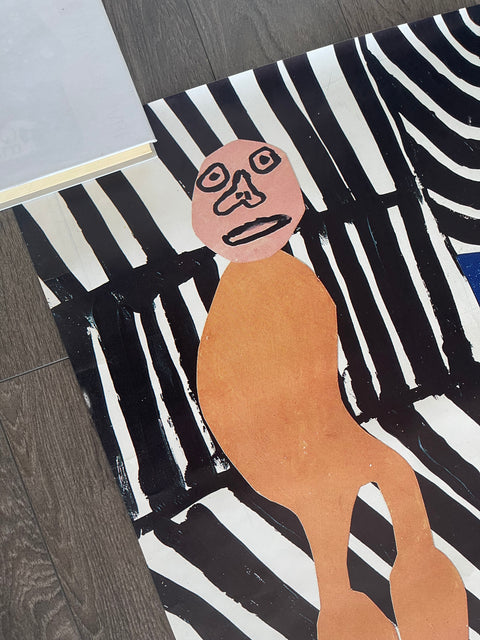Affiche originale de Jean Dubuffet Galerie Nationale - Place de la Concorde, 1991