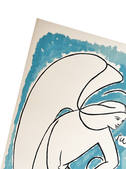 Original Lithographic Poster Jean Cocteau Villefranche sur Mer - Chapelle St. Pierre, 1957 - Mourlot
