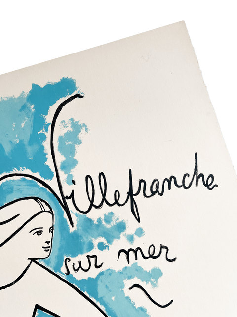 Original Lithographic Poster Jean Cocteau Villefranche sur Mer - Chapelle St. Pierre, 1957 - Mourlot