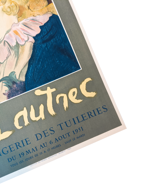 Original Poster Toulouse Lautrec Orangerie Des Tuileries - 1951