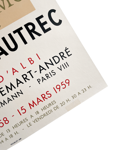 Affiche originale Toulouse Lautrec Albi 1959 - Mourlot