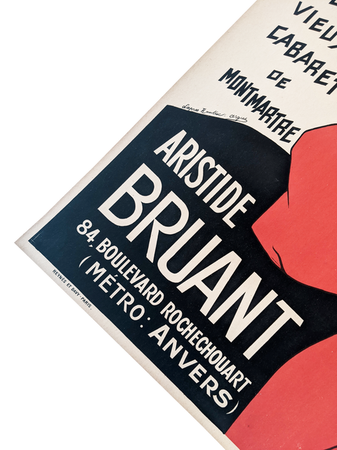 Original Poster Aristide Bruant By Toulouse Lautrec in 1910