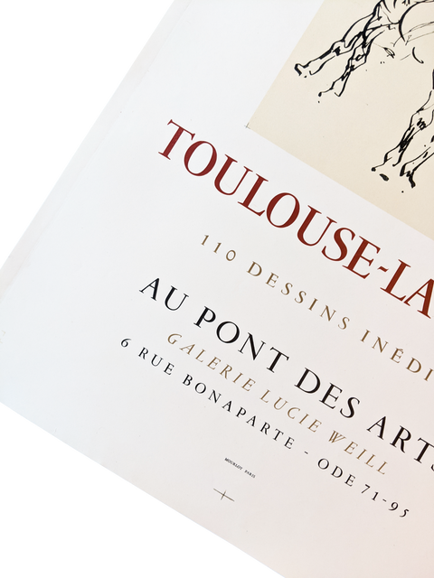 Affiche Originale Toulouse Lautrec 1955 "Au Pont Des Arts" - Mourlot