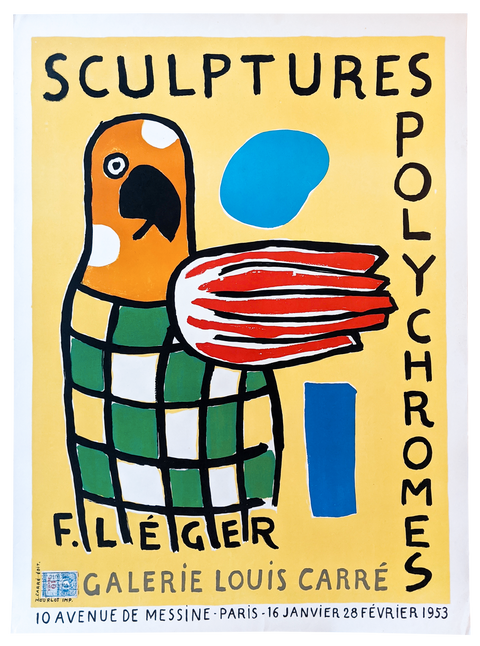 Original Poster Fernand Leger "Sculptures Polychromes" - 1953