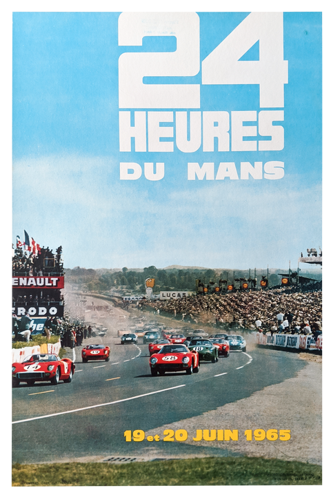 Original Poster Le Mans 24 Hours Racing - 1965
