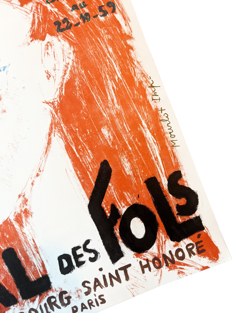 Affiche originale Bal Des Fols, Lorjou - 1959