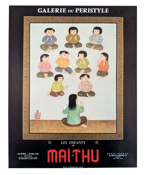 Affiche Originale Maï-Thu, Galerie Du Péristyle, 1963
