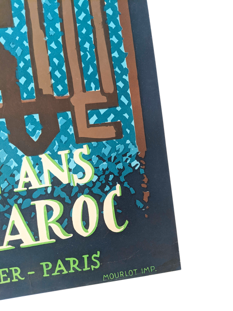 Affiche originale "Deux Milles Ans D'Art Au Maroc", Mourlot - 1963