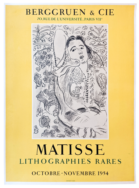 Original Poster Henri Matisse Berggruen & Cie Lithographies Rares - 1954