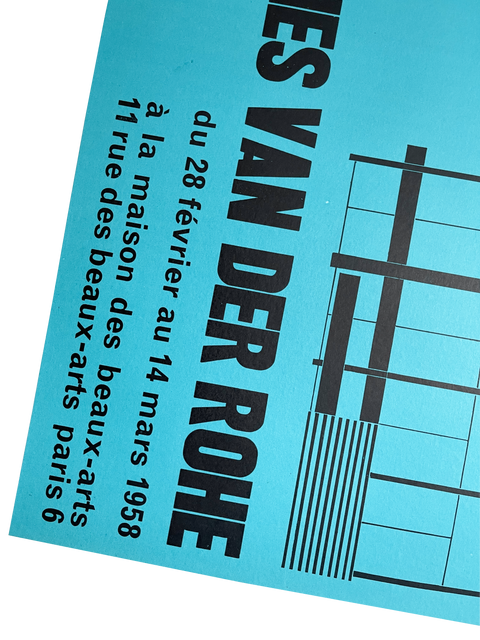 Original Poster Mies Van Der Rohe, 1958