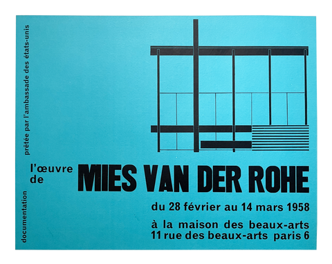 Affiche originale de Mies Van Der Rohe, 1958
