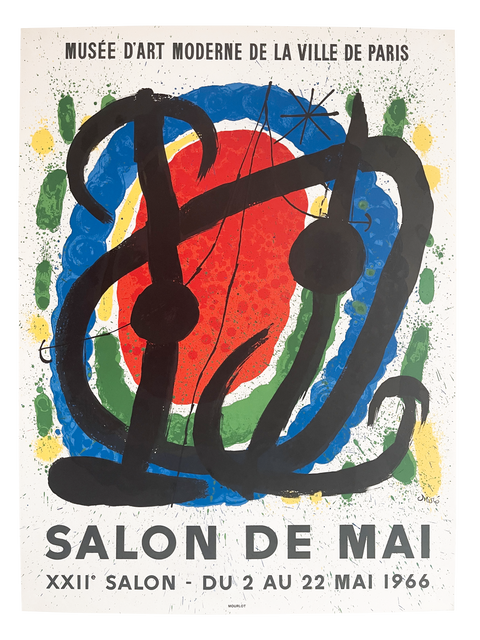 Affiche originale de Joan Miro, Salon de Mai - 1966 - Mourlot