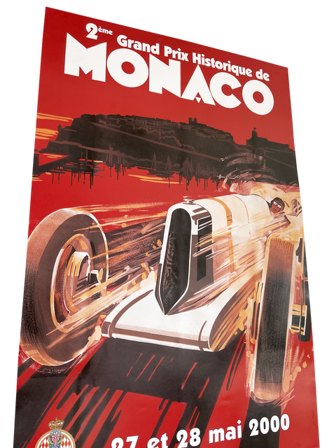Affiche originale Formule 1 - Historique Grand Prix Monaco 2000
