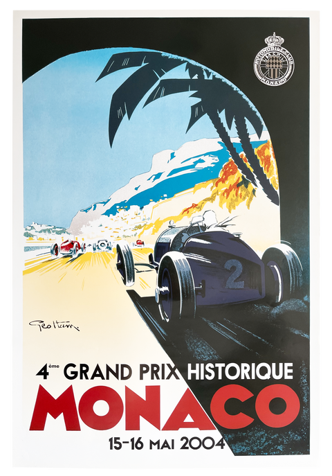Affiche originale Formule 1 - Historique Grand Prix Monaco 2004