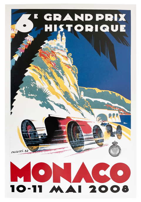 Affiche Originale Formule 1 - Historique Grand Prix Monaco 2008