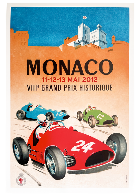 Affiche originale Formule 1 - Historique Grand Prix Monaco 2012