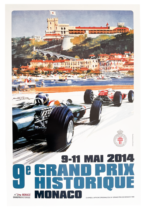 Affiche originale Formule 1 - Historique Grand Prix Monaco 2014
