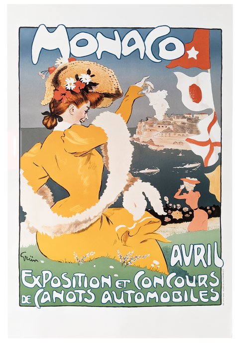 Affiche originale de Grun "Concours Canots Automobiles" 1911-1994