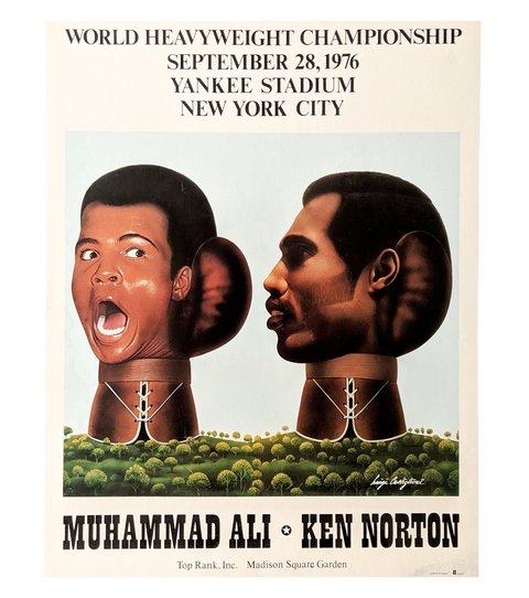 Affiche originale Muhammad Ali 1976 Yankee Stadium