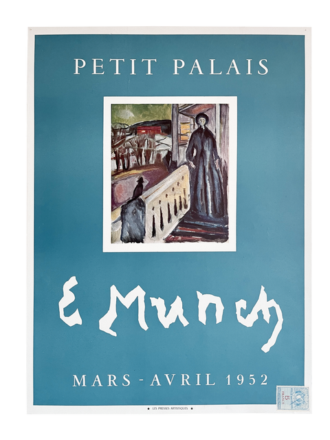Affiche originale Edvard Munch, Petit Palais - Paris - 1952