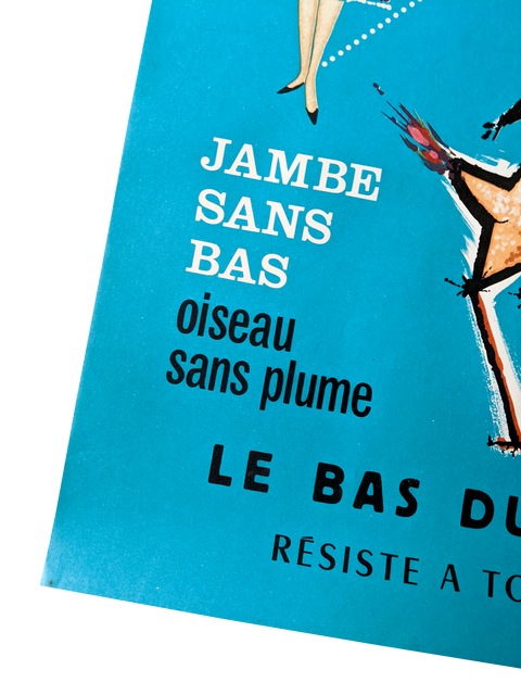 Original Poster Jambes Sans Bas - Le Bas Dural "Oiseau sans jambes" - 1960