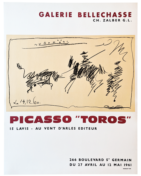 Original Picasso Poster Toros 1961 - Mourlot