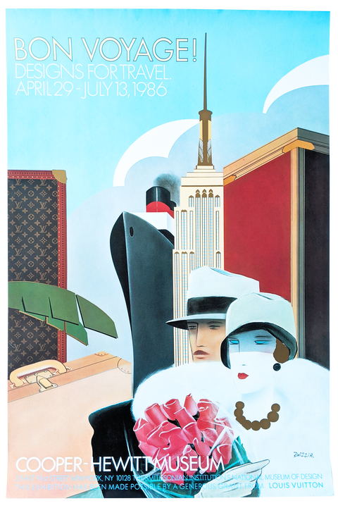 Affiche originale de Razzia Bon Voyage - 1986 - Cooper Hewitt Museum