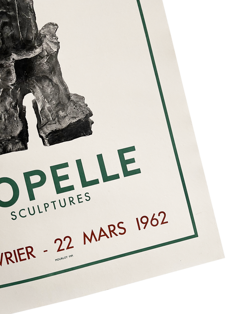 Affiche d'exposition originale Riopelle 1962 - Mourlot
