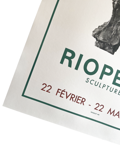 Affiche d'exposition originale Riopelle 1962 - Mourlot