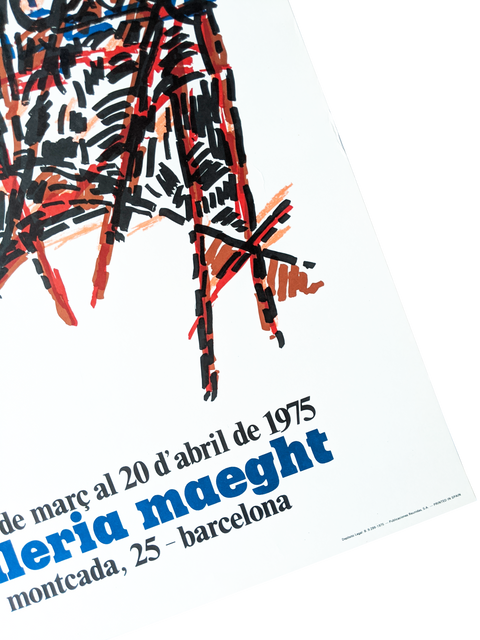 Affiche originale de l'exposition Riopelle Barcelone à la Galerie Maeght