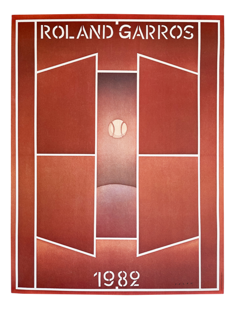 Affiche Originale Roland Garros Folon, 1982