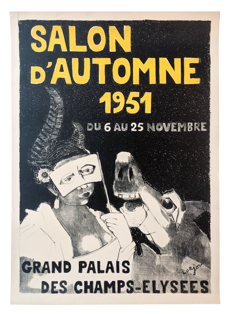 Affiche originale Salon d'automne 1951 - Lorjou